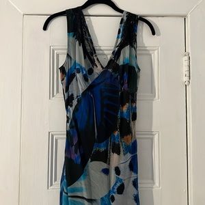 Blue Butterfly NASTY GAL Wedding Guest Dress